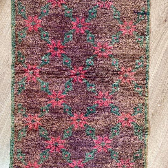 Moroccan Rug Vintage - Attractive Azilal rug2.7 x 6.3 ft , berberrug